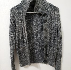 Cozy Gray Buttoned Sweater